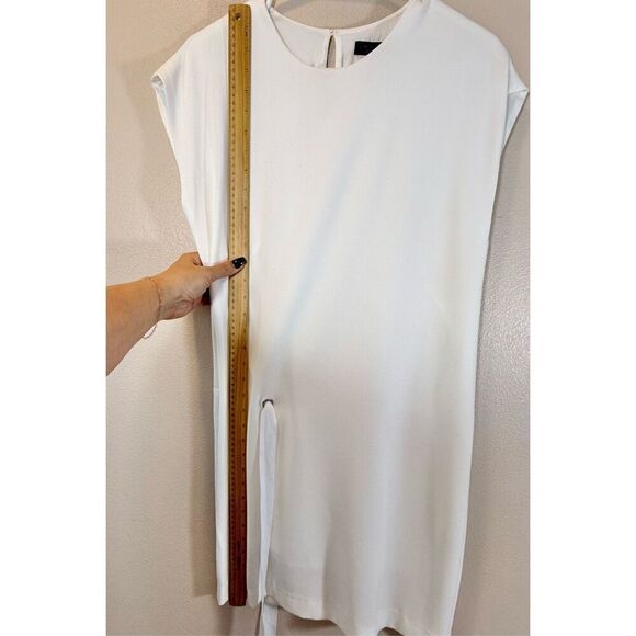 NWOT Rag & Bone Etta Silk Blend Side Tie Capped Sleeve White Knee Length Dress S - Picture 8 of 11